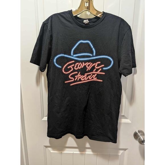 George Strait Graphic T Shirt Concert Tour Black Adult Size S - Picture 1 of 5